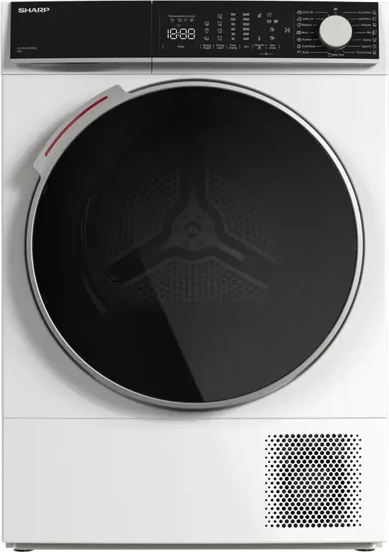 Uscător de rufe Sharp KD-NHL9S9GWC-EE, 9kg, Alb
