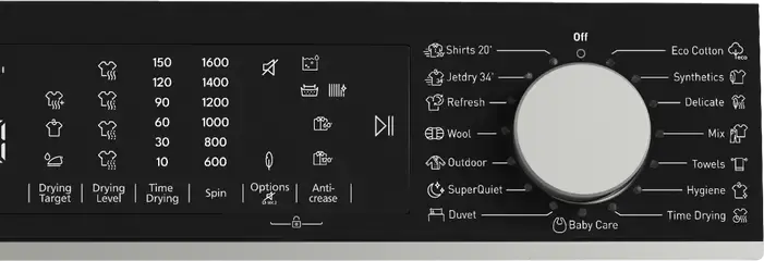 Sharp KD-NHL9S9GWC-EE Heat Pump Tumble Dryer, 9 kg Capacity, Energy Class C, LED Display, 15 Programs, White with Black Door, Independent