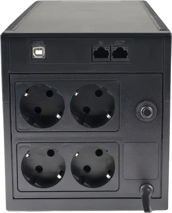 Powercom Raptor RPT 1500VA Line-Interactive UPS Tower, Simulated Sine Wave, Built-in AVR, Green Mode Energy Saving, USB Communication, Surge Protection