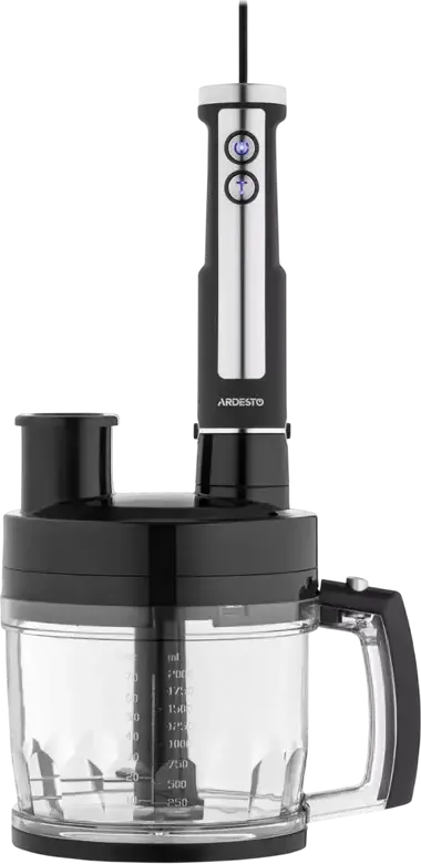 Blender vertical Ardesto HBSG-1000WHCHSL 1000W, 5 Viteze, Mod Turbo, Bol 2000ml, Picior din Otel Inoxidabil, Tocat, Mixat, Taiere Cuburi si Cartofi Pridji
