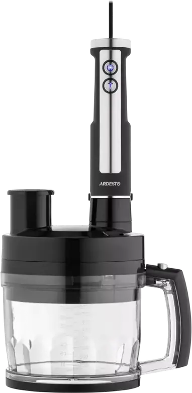 Blender vertical Ardesto HBSG-1000WHCHSL 1000W, 5 Viteze, Mod Turbo, Bol 2000ml, Picior din Otel Inoxidabil, Tocat, Mixat, Taiere Cuburi si Cartofi Pridji