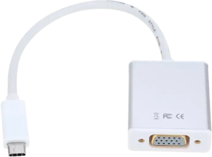 Adaptor Video APC Electronic APC-631006, Type-C - VGA D-Sub, 0,15m, Alb