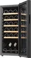 Răcitor de vin Philco PW18KF, Capacitate 18 sticle, Volum 50L, Interval Temperatură 5-18°C, 6 rafturi din lemn, Afișaj LED, Negru