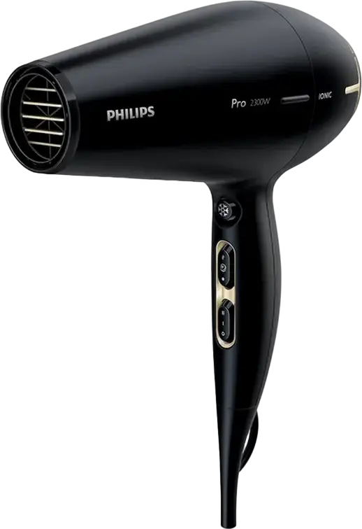 Профессиональный фен Philips Prestige Pro HPS920/00, 2300 Вт, AC-мотор, ThermoProtect, Ионизация Ionic Care, Поток воздуха 170 км/ч, Черный