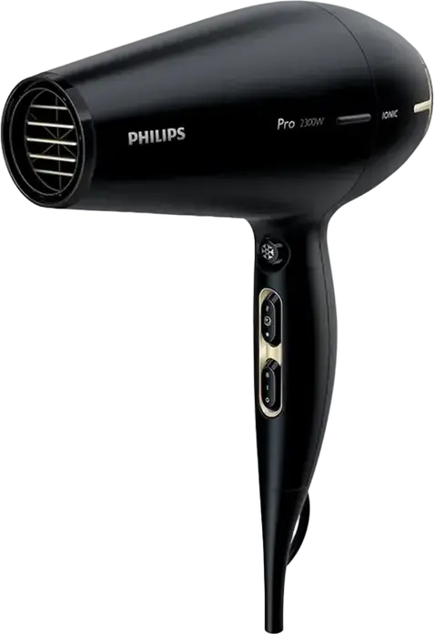 Профессиональный фен Philips Prestige Pro HPS920/00, 2300 Вт, AC-мотор, ThermoProtect, Ионизация Ionic Care, Поток воздуха 170 км/ч, Черный