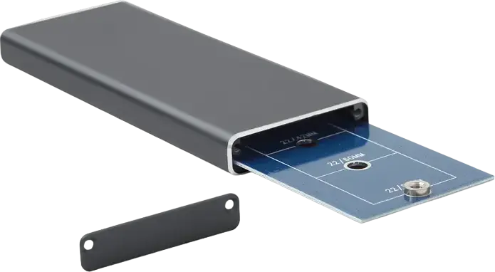 Cutie Externa SSD M.2 Gembird EE2280-U3C-01 pentru NVMe si SATA 2280, USB 3.1 Gen 1, Carcasa Aluminiu, Gri