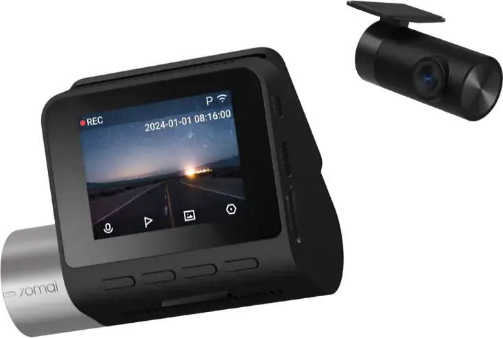 70mai A510 Dash Cam Set with RC11 Rear Camera, Sony STARVIS 2 IMX675 Sensor, 2.7K HDR, 140 Degree Wide Angle, Built-in GPS, ADAS, Night Owl Vision, Black