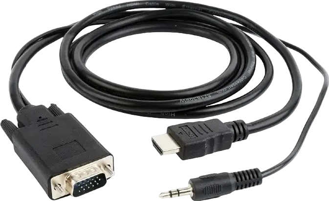 Cablu Video Cablexpert A-HDMI-VGA-03-10, HDMI (M) - VGA D-Sub + 3.5 mm Jack, 3m, Negru