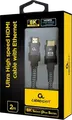 Cablexpert CCB-HDMI8K-2M 8K Select Plus Series Ultra High Speed HDMI 2.1 Cable with Ethernet, 8K UHD 60Hz, Gold-plated, Cotton Braided, 2m, Black