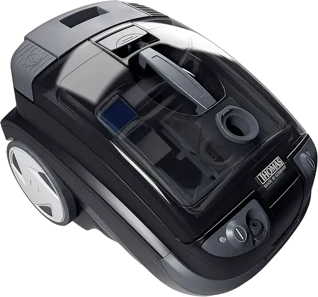 Пылесос для сухой и влажной уборки Thomas Aquatic Onyx, 1700 Вт, аквафильтр и HEPA-фильтр, бак для чистой воды 2.4 л, телескопическая стальная трубка, черный