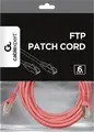 Cablu Patch Cablexpert PP6-5M/RO Cat6 FTP, Ecranat cu Folie AWG26, 2 x RJ45 8P8C, 5m, Roz, 250 MHz, Contacte Platinate 50u, Boot Snagless