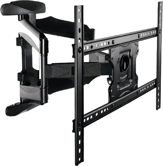 Gembird WM-75ST-01 Full-Motion Double Arm TV Wall Mount for 32-75 inch Screens, VESA 600x400mm, Max Load 45.5kg, Tilt -5/+8°, Swivel ±50°, Black Steel