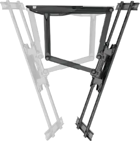 Gembird WM-75ST-01 Full-Motion Double Arm TV Wall Mount for 32-75 inch Screens, VESA 600x400mm, Max Load 45.5kg, Tilt -5/+8°, Swivel ±50°, Black Steel
