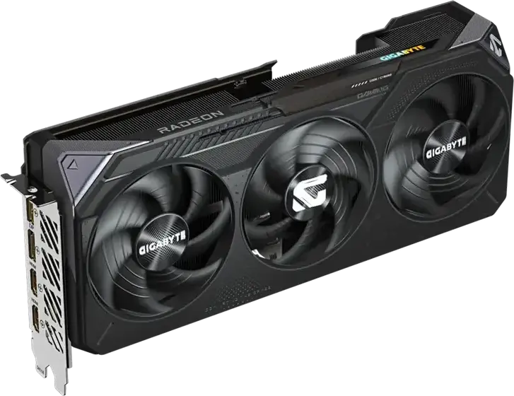 Placa video Gigabyte Radeon RX 9070 XT GAMING OC GV-R9070XTGAMING OC-16GD, 16GB GDDR6, RDNA 4, PCI-E 5.0, Răcire cu 3 ventilatoare, RGB, 288mm