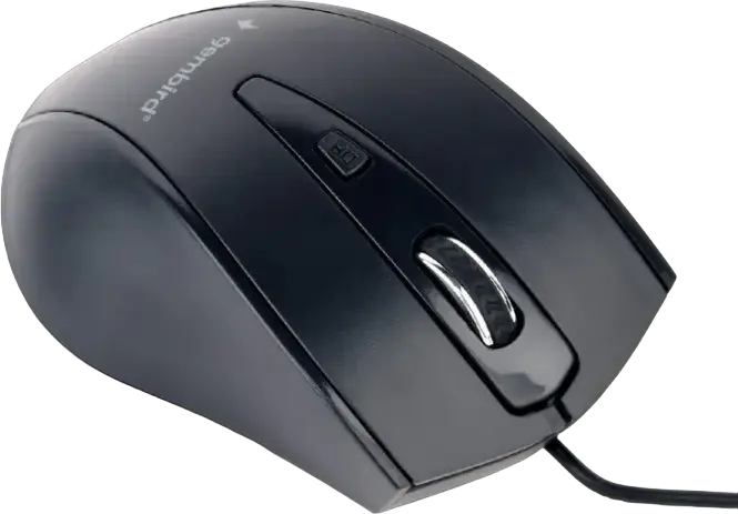 Mouse Optic cu Fir Gembird MUS-4B-02, 4 Butoane, Rezolutie Ajustabila 800/1000/1200 DPI, Interfata USB, pentru Dreptaci, Negru