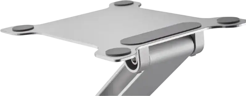 Gembird NBS-D1-03 Foldable Aluminum Notebook Riser Stand for Laptops up to 15.6", Silver, Stepless Height Adjustment, Ventilation Design