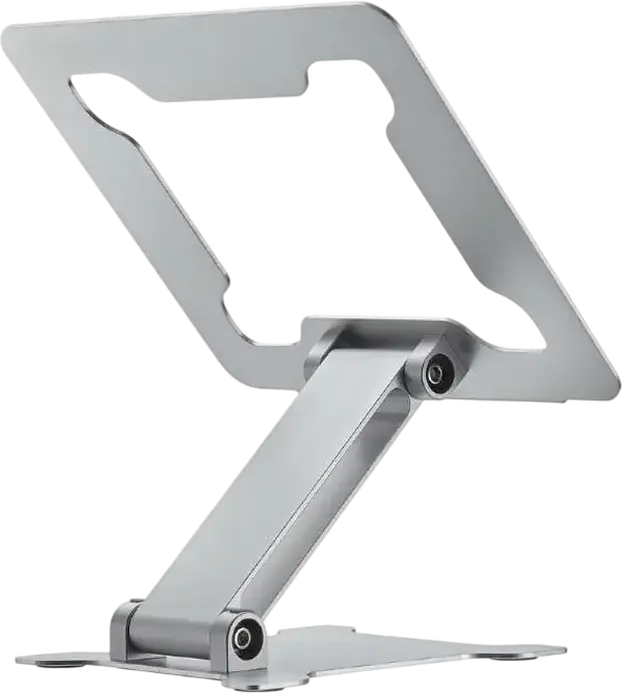 Gembird NBS-D1-03 Foldable Aluminum Notebook Riser Stand for Laptops up to 15.6", Silver, Stepless Height Adjustment, Ventilation Design
