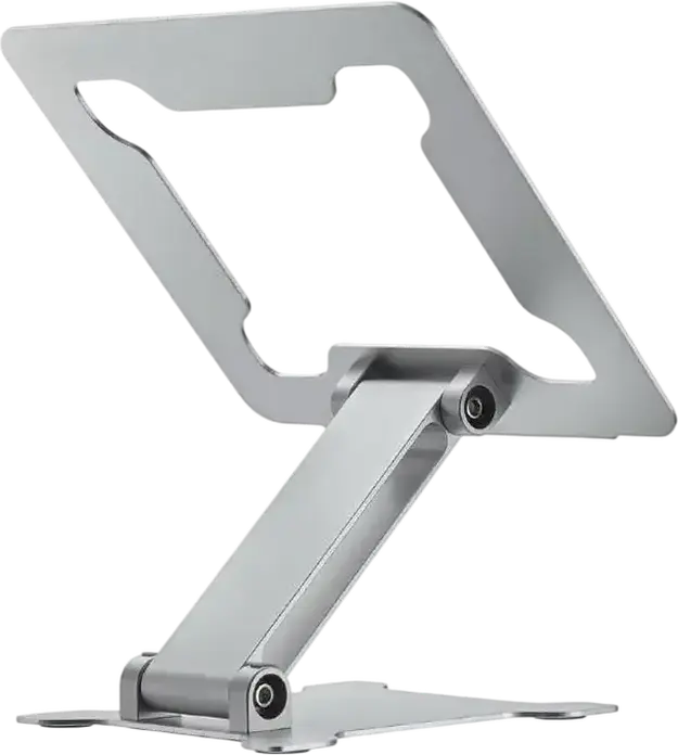 Gembird NBS-D1-03 Foldable Aluminum Notebook Riser Stand for Laptops up to 15.6", Silver, Stepless Height Adjustment, Ventilation Design