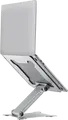 Gembird NBS-D1-03 Foldable Aluminum Notebook Riser Stand for Laptops up to 15.6", Silver, Stepless Height Adjustment, Ventilation Design