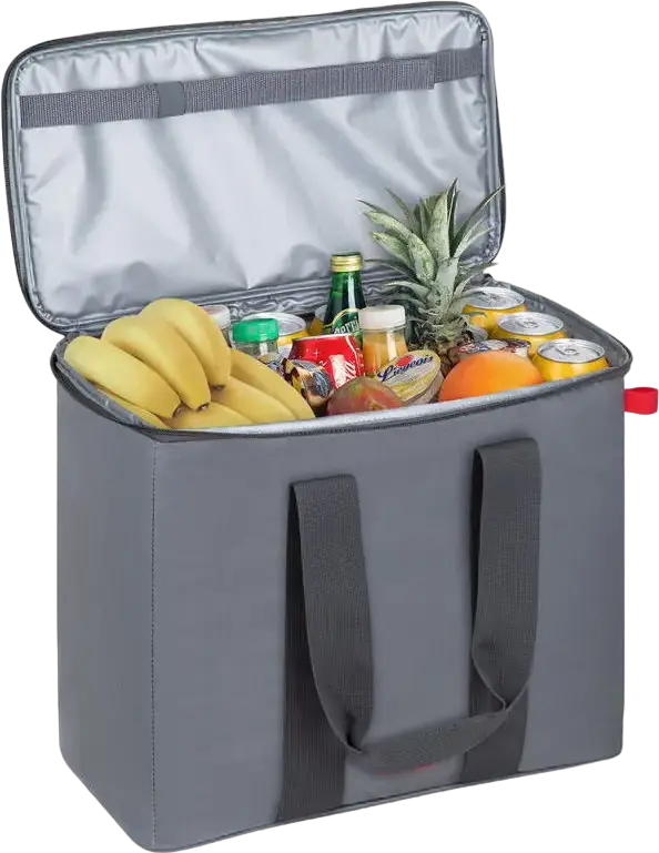 RESTO-KITCHENWARE Polis 5530 Cooler Bag 30L Grey Polyester Water-Repellent Thermal PEVA Insulation Leak-Resistant Lining 430x365x220mm
