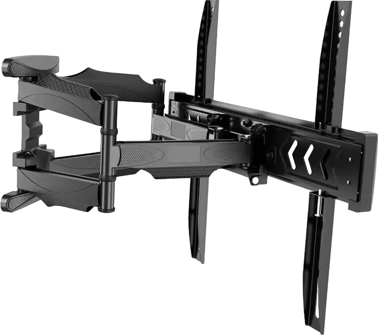 Gembird WM-58ST-01 Full-Motion TV Wall Mount for 32-58 inch Screens, VESA 400x400mm, Max Load 36.4kg, Tilt -2/+10°, Swivel 80°, Steel, Black