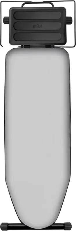 Гладильная доска Braun IB 3001 BK, металлический каркас, поверхность 1220x400 мм, 7 уровней регулировки высоты, хлопковый паропроницаемый чехол, черная