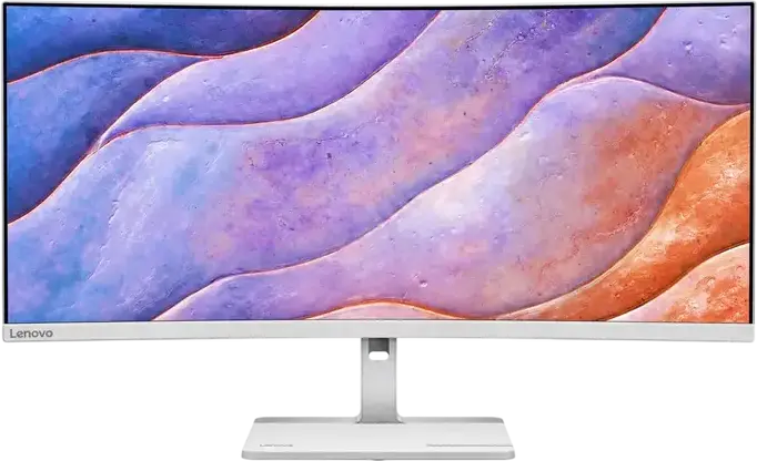 Monitor Curbat Lenovo L34W-4C 34 inch WQHD, 3440x1440, Panou VA, 120Hz, 1ms, 1500R, HDR10, AMD FreeSync Premium, PbP/PiP, Alb
