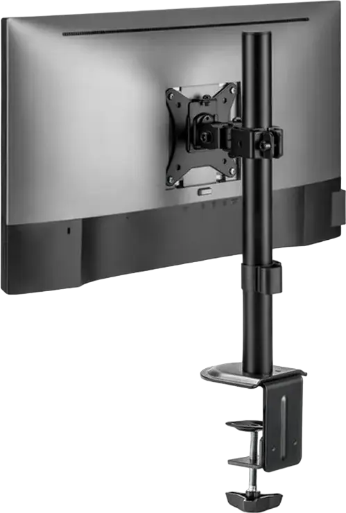 Suport Monitor Single Gembird MA-D1-02, Montare pe Birou pentru Ecrane 17-32 inch, VESA 75x75 100x100, Capacitate 9kg, Reglabil, Negru, Otel