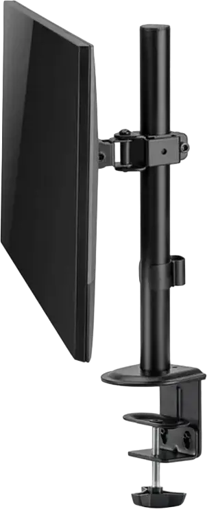 Suport Monitor Single Gembird MA-D1-02, Montare pe Birou pentru Ecrane 17-32 inch, VESA 75x75 100x100, Capacitate 9kg, Reglabil, Negru, Otel