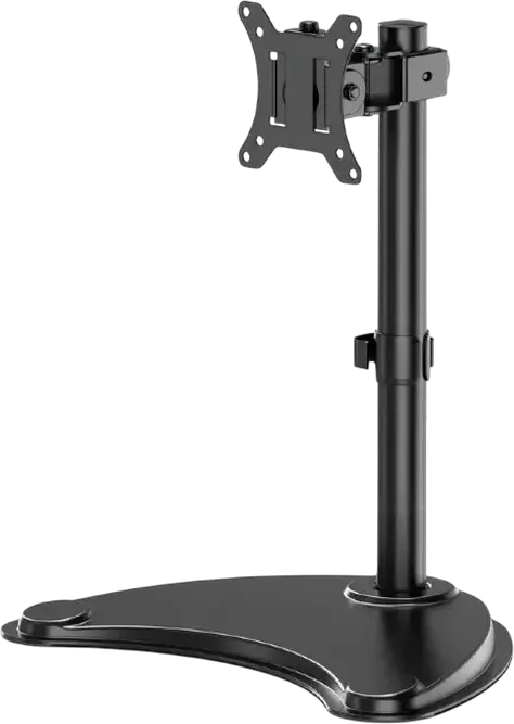 Gembird MS-D1ST-04 Desk-Mounted Monitor Stand, 13-32 inch Screen Support, 8kg Load, VESA 75x75/100x100, Tilt Swivel Pivot, Black, Aluminum and Steel