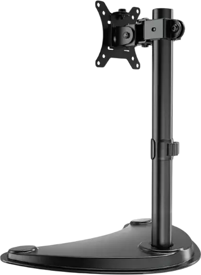 Gembird MS-D1ST-04 Desk-Mounted Monitor Stand, 13-32 inch Screen Support, 8kg Load, VESA 75x75/100x100, Tilt Swivel Pivot, Black, Aluminum and Steel