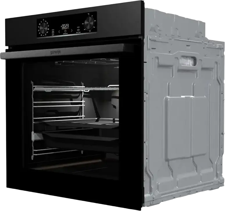 Gorenje BOS 6737 E06B Built-in Electric Oven, 77L, A+ Energy Class, 11 Heating Modes, AirFry, ExtraSteam, AquaClean, Black, 59.5x59.5x56.4 cm