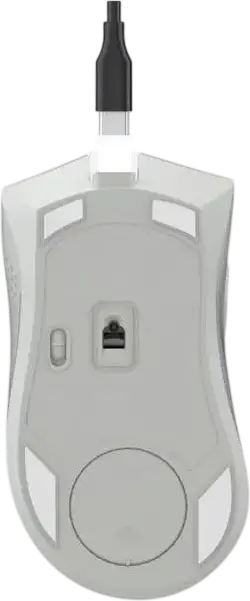 Mouse Gaming Wireless Bloody R90 Plus, Senzor BC3332-S, 5000 CPI, 8 Butoane Programabile, 2.4 GHz, Metal X'Glide Armor Boot, Reincarcabil, Alb