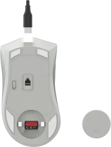 Mouse Gaming Wireless Bloody R90 Plus, Senzor BC3332-S, 5000 CPI, 8 Butoane Programabile, 2.4 GHz, Metal X'Glide Armor Boot, Reincarcabil, Alb