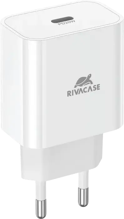 Incarcator de perete Rivacase PS4101 20W USB-C, Incarcare Rapida PD 3.0 si QC 3.0, Priza EU, Plastic ABS, Alb