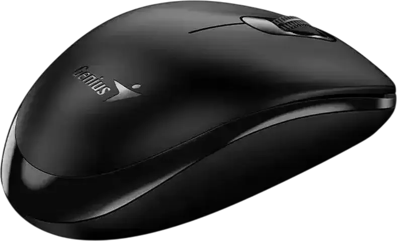 Genius NX-7000XE Wireless Optical Mouse, 2.4GHz USB-A Receiver, 1200 DPI, Ambidextrous Design, 10m Range, Black
