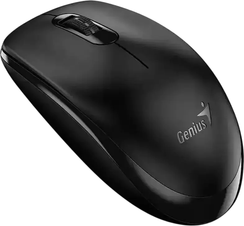 Genius NX-7000XE Wireless Optical Mouse, 2.4GHz USB-A Receiver, 1200 DPI, Ambidextrous Design, 10m Range, Black