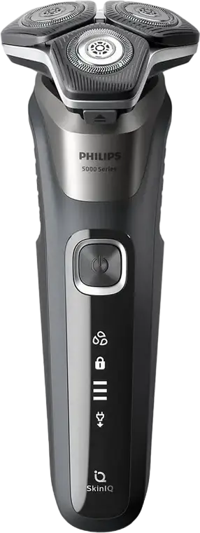 Philips S5887/30 Series 5000 Electric Rotary Shaver, SkinIQ Technology, SteelPrecision Blades, PowerAdapt Sensor, Wet & Dry, Pop-up Trimmer, Grey