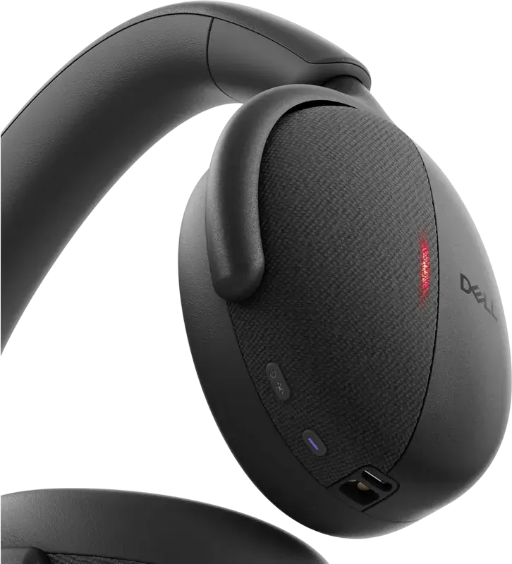 Casca Wireless Dell Pro Premium WL7024 cu ANC, Over-Ear, Bluetooth 5.3, Difuzoare 40mm, Anulare Zgomot AI, Baterie 80h, cu Dock de Incarcare, Negru