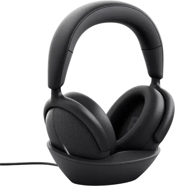 Casca Wireless Dell Pro Premium WL7024 cu ANC, Over-Ear, Bluetooth 5.3, Difuzoare 40mm, Anulare Zgomot AI, Baterie 80h, cu Dock de Incarcare, Negru