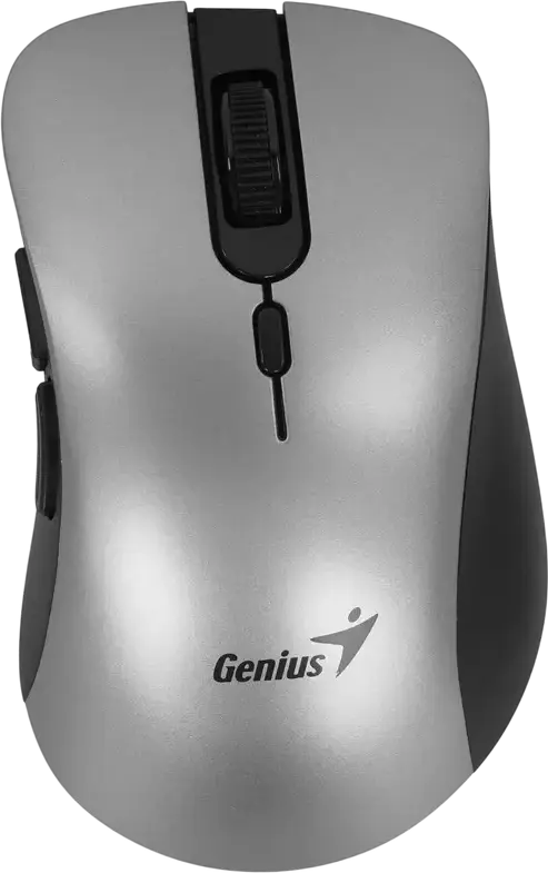 Genius KM-8216S Wireless AI Copilot Silent Keyboard and Mouse Combo, 2.4GHz RF USB-A, Membrane Chocolate Keys, Ergo 8100S AI Optical Mouse 1600 DPI, Black