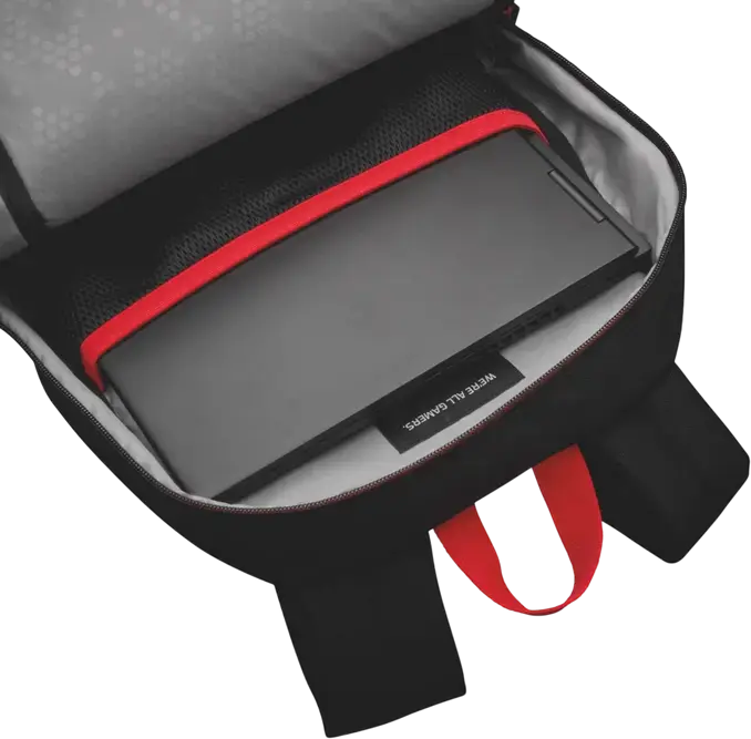 HyperX Delta Gaming Backpack, 17.8L Capacity, Fits 16-inch Laptops, Weather-Resistant Recycled 600D Polyester, Padded Straps & Trolley Strap, Black