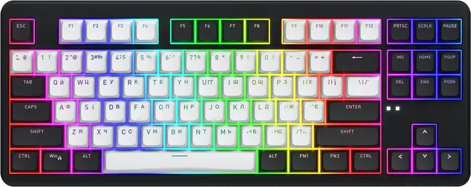 Tastatură HATOR Rockfall 3 TKL, Cu fir / Fără fir, Negru