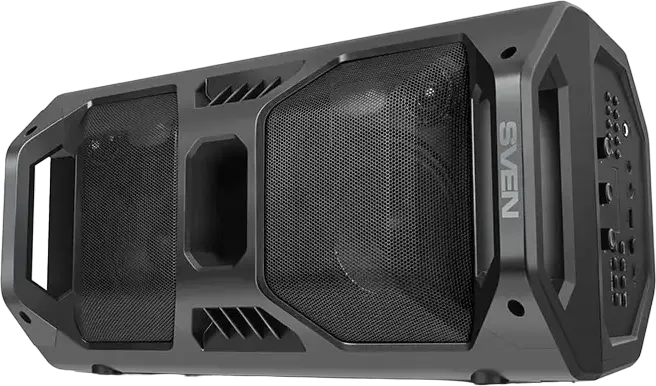 Портативная караоке-система SVEN PS-600, 50 Вт RMS, Bluetooth, TWS, RGB-подсветка, FM-радио, Li-Ion аккумулятор, USB, microSD, AUX, черный