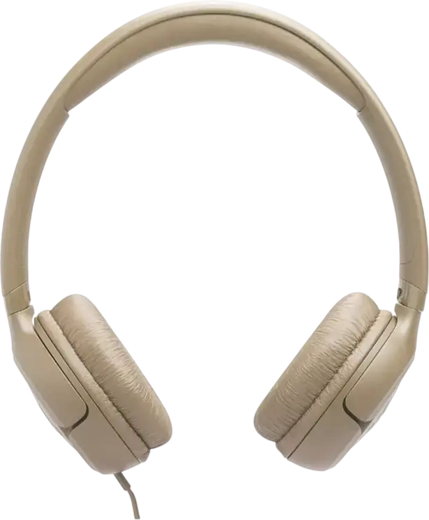 JBL Tune 530 On-Ear Closed-Back Wired Headphones, Dynamic Driver, Integrated In-Line Microphone, Foldable Design, JBL Pure Bass Sound, Beige