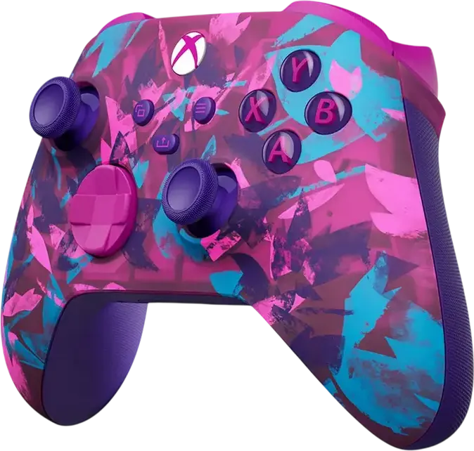 Controller Wireless Microsoft Xbox Heart Breaker Special Edition pentru Xbox Series X|S, Xbox One, PC, Android, iOS - Design Translucid Roz Violet Albastru