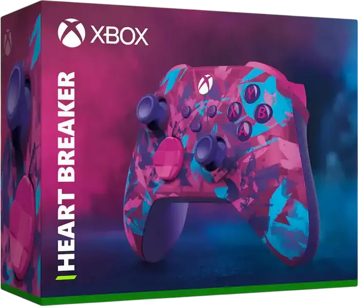 Controller Wireless Microsoft Xbox Heart Breaker Special Edition pentru Xbox Series X|S, Xbox One, PC, Android, iOS - Design Translucid Roz Violet Albastru