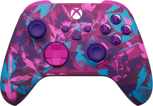 Controller Wireless Microsoft Xbox Heart Breaker Special Edition pentru Xbox Series X|S, Xbox One, PC, Android, iOS - Design Translucid Roz Violet Albastru