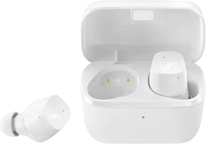 Casca Sennheiser CX True Wireless TWS In-Ear, Albă, Transductor TrueResponse 7mm, Bluetooth 5.2, Baterie 27h, Rezistență IPX4, Bass Boost, USB-C
