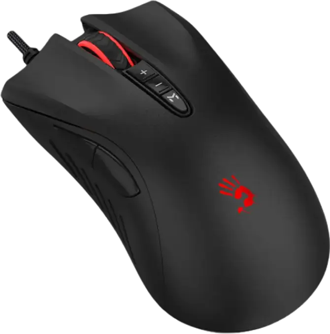 Bloody ES5 Gaming Mouse, PixArt Optical Sensor, 3200 CPI, 8 Programmable Buttons, RGB Backlight, 1000Hz Polling Rate, Wired USB, Stone Black
